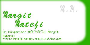 margit matefi business card